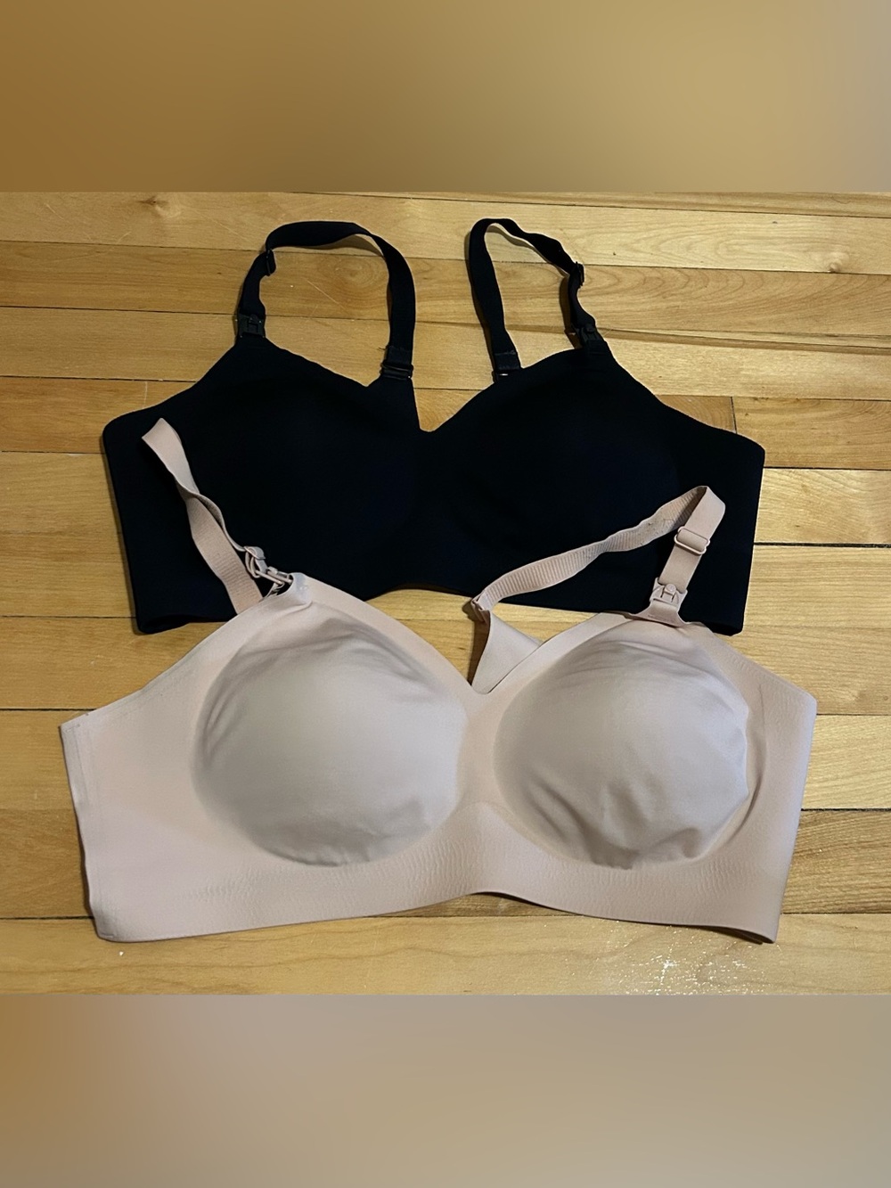 MomCozy Maternity Bras - Black & Nude - 2XL